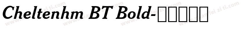Cheltenhm BT Bold字体转换